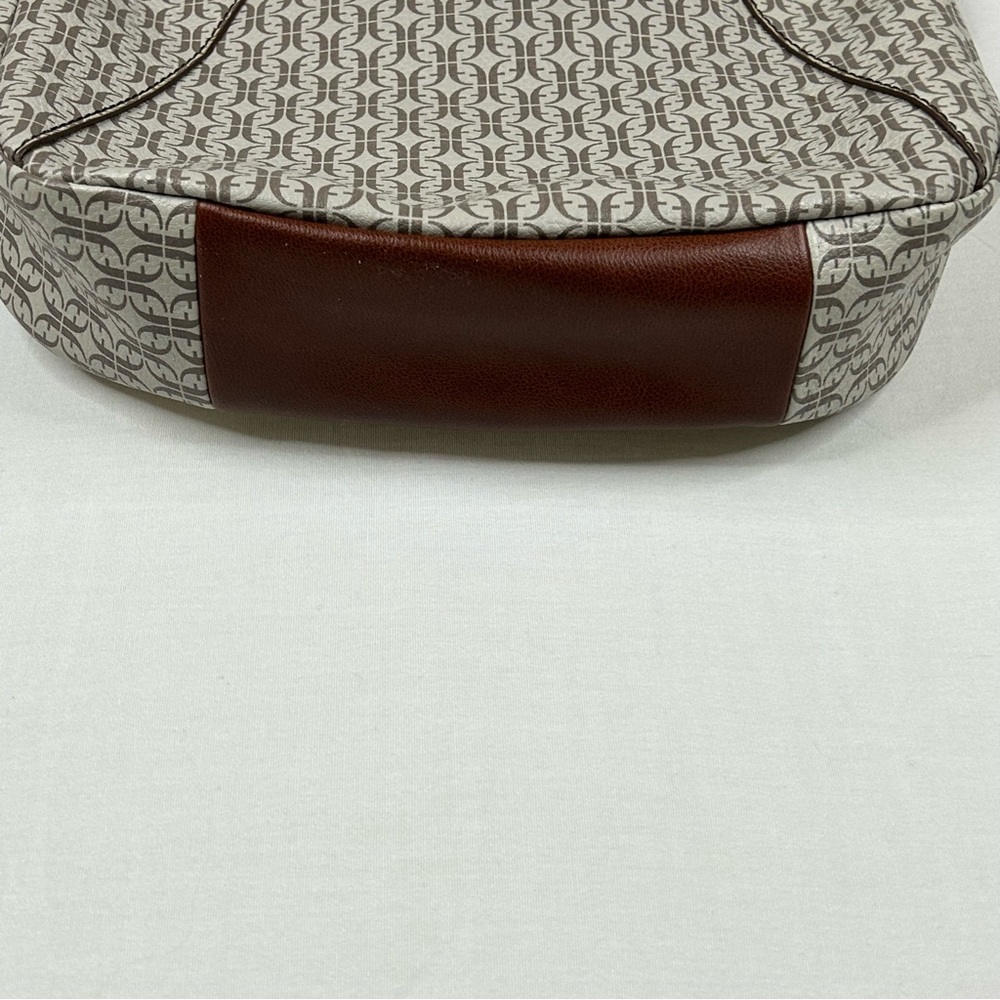Fossil Skylar Crossbody Handbag Leather Womens Purse Gray Logo All Over Print - Picture 4 of 8